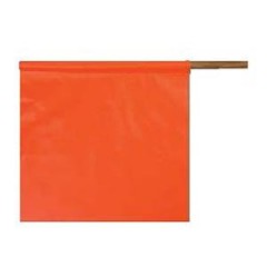 2W 18" x 18" Solid PVC Flag w/ 30" Dowel (50 Flags)
