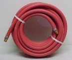 1/2" x 50' USA Red Rubber Air Hose with 1/2" Fittings(USA)