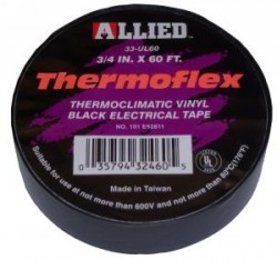Allied 3/4" x 60' UL Black Electrical Tape (10pk)