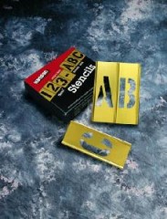 The C.H. Hanson 15pc 4" Interlocking Brass Stencil Single NUMBER ONLY Set