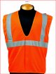 2W Class 2 Orange Safety Vests - Zipper Front Closure