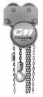 CM Hoists 3-Ton Cyclone Army Type Plain Trolley Chain Hoist (8' Lift)