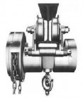 CM Hoists 1-1/2 Ton Cyclone Low Headroom Plain Trolley Chain Hoist (8' Lift)