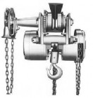 CM Hoists 2-Ton Cyclone Low Headroom Geared Trolley Chain Hoist (8' Lift)