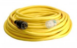 Coleman Cable 100' 10/3 SJTOW 5-20P to Lighted 5-20R (2pk)