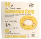 10/3 25' Yellow Contractor Extension Cord w/ Lighted End