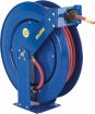 Coxreels EZ-Coil 3/8" Conventional Spring Driven Low Pressure EZ-T Series Heavy Duty Large Capacity Safety Reel w/ 75' Hose
