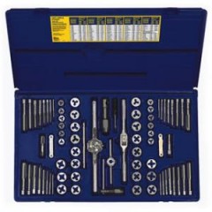 Hanson 76pc Machine Screw, Fractional & Metric Combination Tap & Die Set