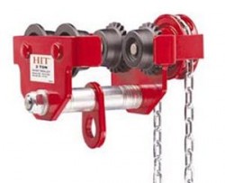 HIT 3-Ton Geared Trolley with Hand Chain (10' Chain Length)