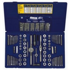 Hanson 117pc Combination Fractional/Metric Taps & Dies Deluxe Set