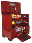 Jobox Drop-Front Piano Lid Job Site Storage Box (60"L x 30"W x 50"H)