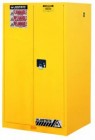Justrite 1-Sliding Door, Self-Close Safety Cabinet (30-Gallon Capacity)