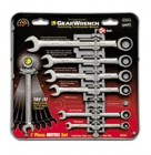 GearWrench 7pc Metric Ratcheting Combination Wrench Set (8mm to 18mm)