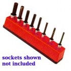 MTS Red 3/8" Drive Universal Magnetic Socket Holder