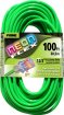 12/3 100' Neon Green Extension Cord w/ Lighted End SPECIAL ORDER