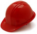 Pyramex Red Hard Hat w/ 6-Pt Ratchet (12pk)