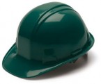 Pyramex Green Hard Hat w/ 6-Pt Ratchet (12pk)