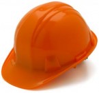 Pyramex Orange Hard Hat w/ 6-Pt Ratchet (12pk)
