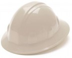 Pyramex White Full Brim Hard Hat w/ 6-Pt Ratchet (12pk)