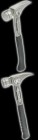 Stiletto Mini-14 Titanium TiBone Milled Face Hammer (15-1/4" Curved Titanium Handle)