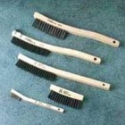4 x 16 Carbon Steel Wire Shoe Handle Scratch Brushes (12 Brushes)
