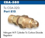 Western Brass Cylinder Adaptor CGA-580 to CGA-320