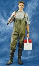 2W Rubber Chest Waders  (Size 6)