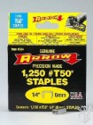 Arrow T50-1/4" Staples 1250PK (12 Boxes of 1250 Staples)