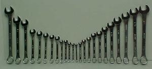 24PC Open & Box End Combination Wrench Set (SAE & Metric)