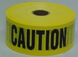 3" x 1000' Yellow Caution Barricade Tape