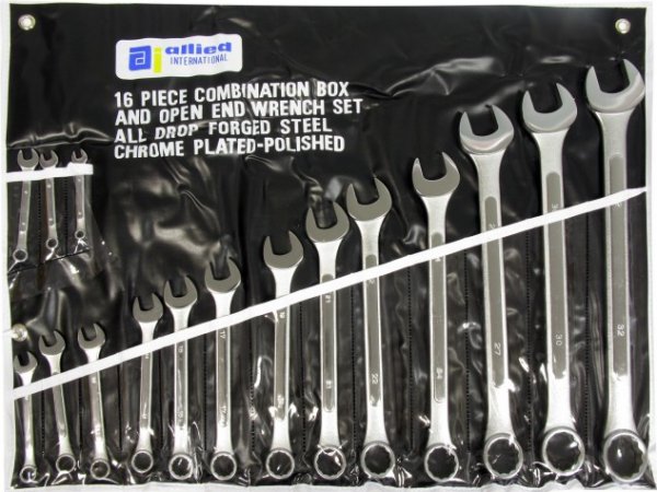 Allied 14PC Open & Box End Combination Wrench Set (10 To 30mm)