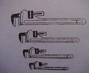 4PC Steel Pipe Wrench Set