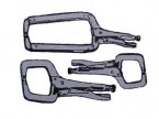 3PC Lock Grip C-Clamp Set