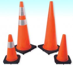 Orange Wide Body Traffic Safety Cones  (Made in the USA)