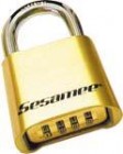CCL Security Brass Sesame Keyless Padlock - 1" Shackle (5 Padlocks)