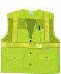 2W Class 2 Lime Green Safety Vests - Snap Front Closure