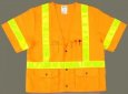 2W Class 3 Orange Safety Vests - Snap Front Closure