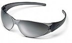 Black Frame Silver-Mirrored Lens Coated  (12 Safety Glasses)