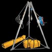 Confined Space 8' Tripod Kit w/60' Technora Rope Winch, 45' 3-way SRL-
