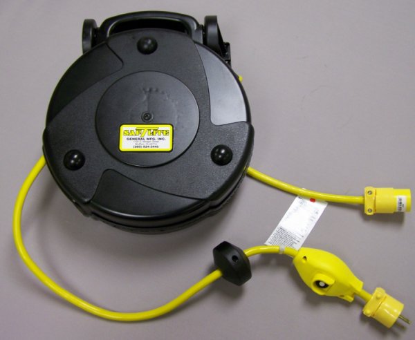 12/3 40' REVERSED POWER SUPPLY Cord Reel (USA) (4 REELS) by General  Manufacturing Co Saf-T-Lite