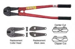 12" Bolt Cutter Clipper Cut Jaw w/Black Blade  (3/16" Cap.)