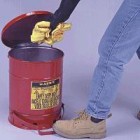 Justrite 10-Gallon Foot Operated Cover Oily Waste Can