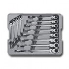 12PC X-Beam Metric Flex Combination Ratcheting Wrench Set