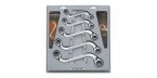 5PC Metric S-Shape Reversible Ratcheting Wrench Set