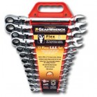 13PC SAE Master Flex Head Ratcheting Combo Wr Set (5/16" to 1")