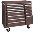 15-Drawer Brown Maint. Cart (39-3/8"Wx19"Dx39"H)