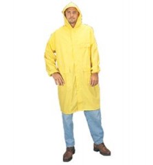 48" Yellow PVC/Polyester Raincoat Medium