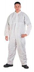 LG White Disposable Coveralls w/ Collar  (25 Coveralls)