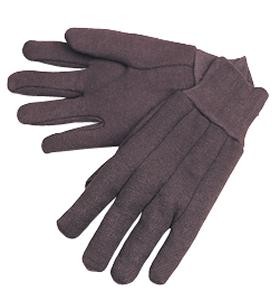 10oz Heavy Duty Brown Jersey Gloves (12 Pairs)