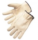 Quality Grain Cowhide Drivers Gloves w/ Wing Thumb - LG (12 Pairs)